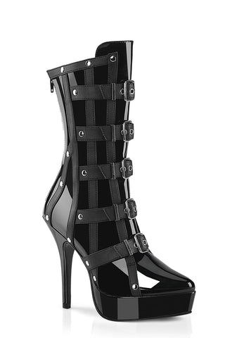 Indulge-1038 Platform Ankle Boots-Black