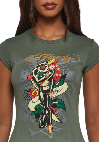 Sailor Girl Cap Sleeve Tee