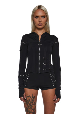 Ego Fitted Corset Sweater With Hardware