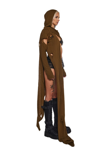 Compression Scarf Wrap Top - Green