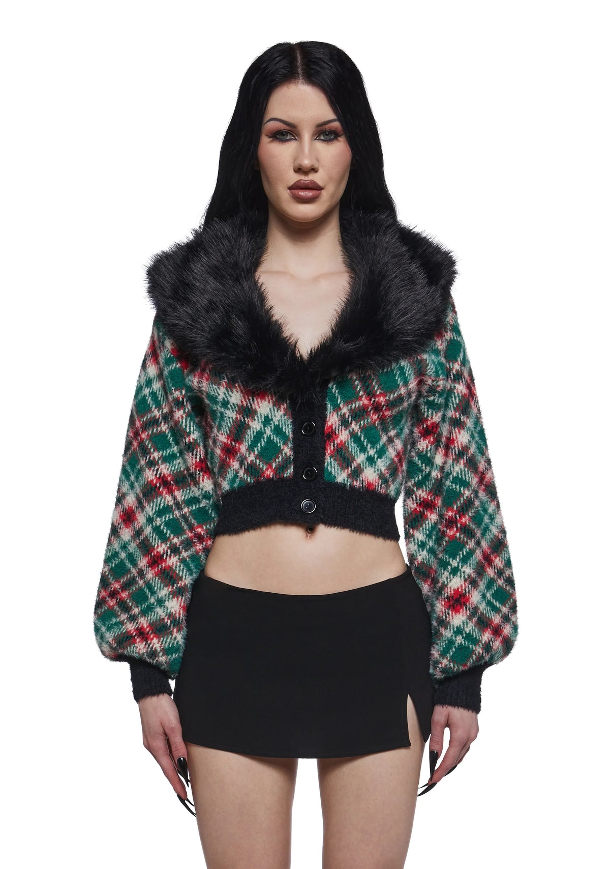 Holiday Party Plaid Cardigan