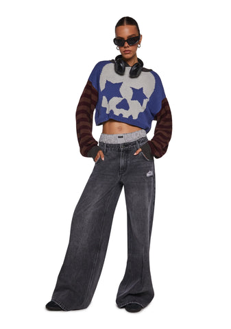 Who Invited You Cropped Hoodie