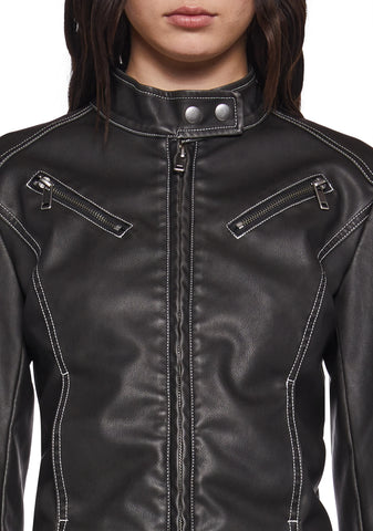 Norah Moto Jacket - Black