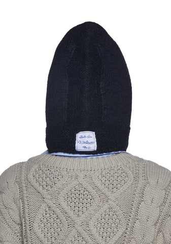 Fall Vibing Knit Hood - Black