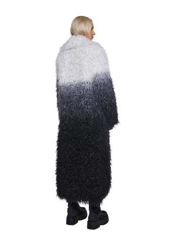 Astro Arctic Faux Fur Coat - Gray/White