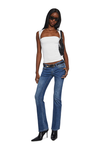 Dress Code Violation Crop Top - Ivory