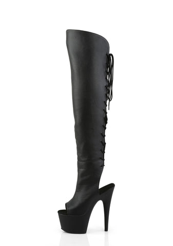 Adore-3019 Platform Over-The-Knee Boots-Black PU