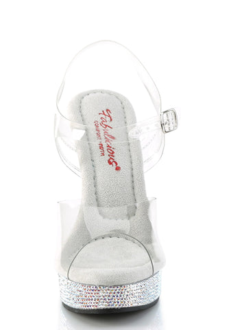 Majesty-508DM Platform Ankle Strap Sandals-Silver