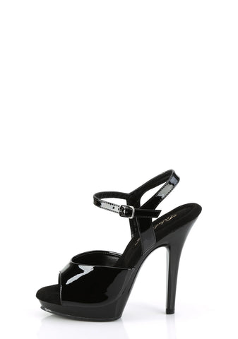LIP-109 Platform Ankle Strap Sandals-Black