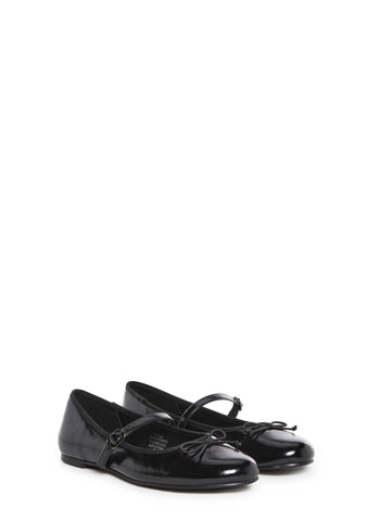 Woven Love Ballet Flats - Black