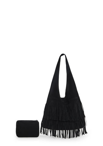 Total Authority Faux Suede Bag