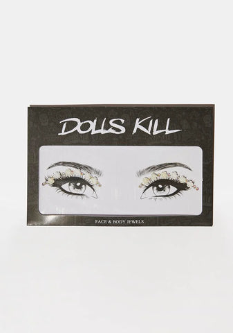 Let's Bloom White Rose Eye Decor