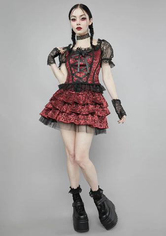 Hit The Ground Brocade Corset