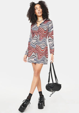 All About Art Abstract Mini Dress