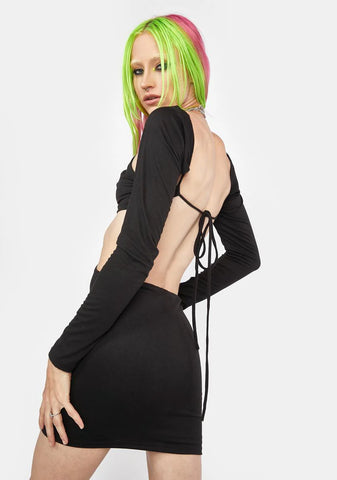 Midnight Cut It Out Mini Dress