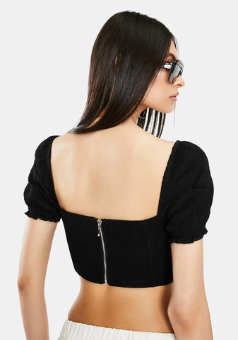 Black Sydney Corset Top