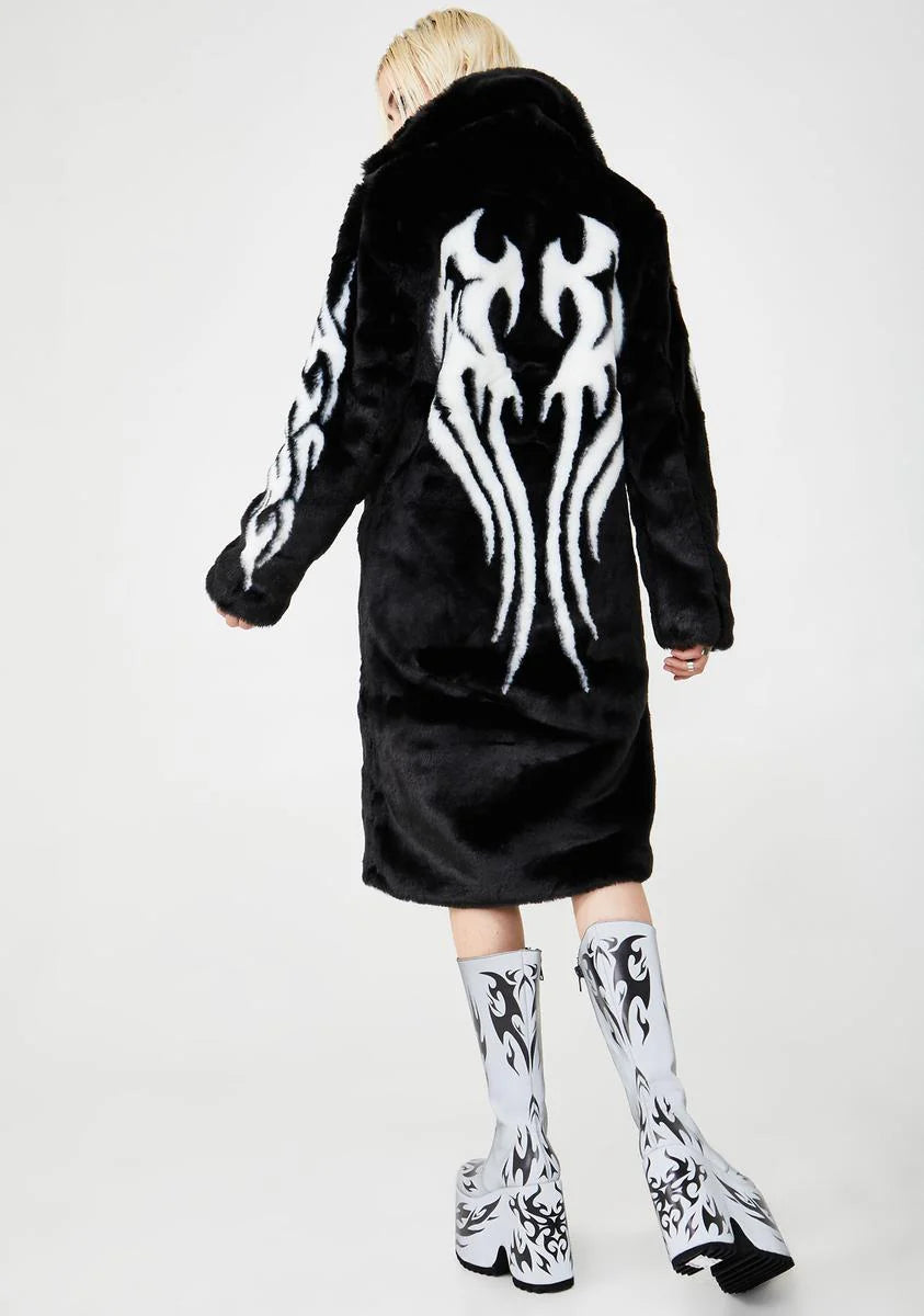 Fallen Angel Faux Fur Coat