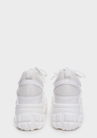 Persimmon-1 Wedge Sneakers - White