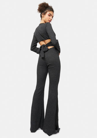 Classy Behavior Long Flare Jumpsuit