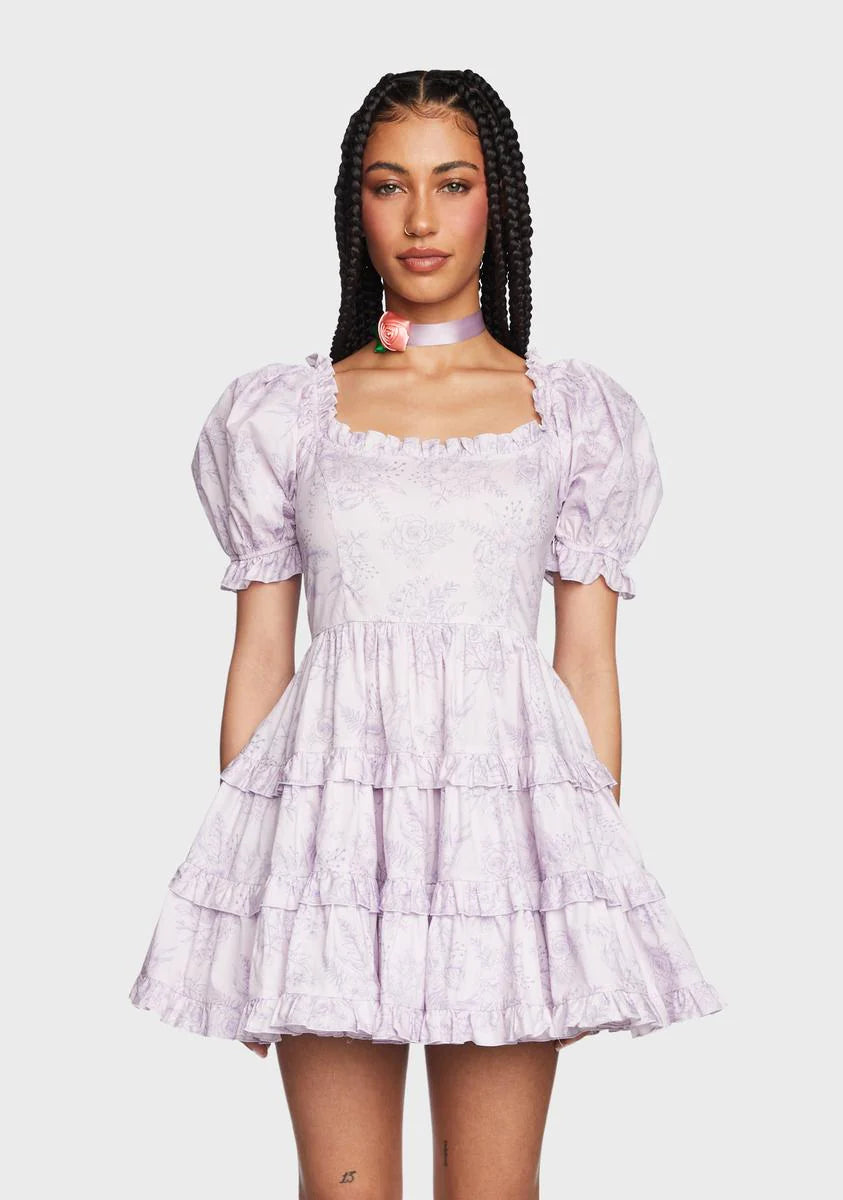 Wink For Me Babydoll Dress - Purple