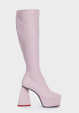 Pink Sweet Talker Platform Boots