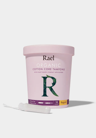 Regular Organic Cotton Tampons With Plant-Based Applicators