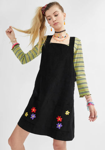 Delighted To Meet You Corduroy Jumper Dress