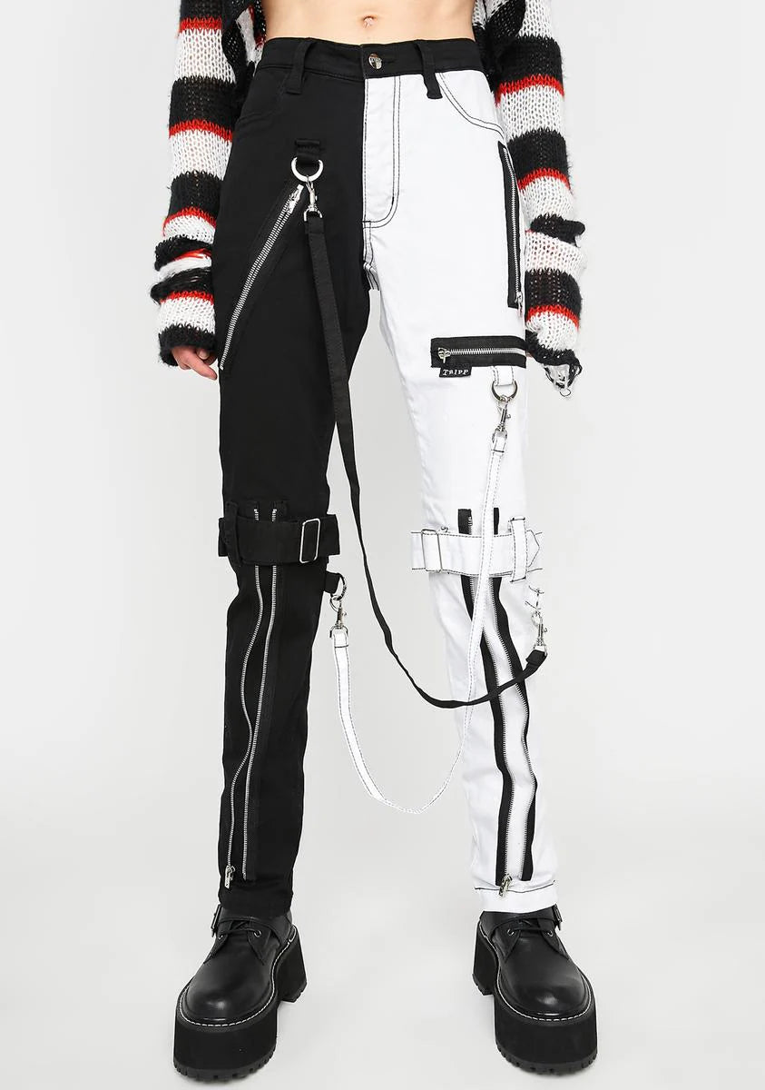Split Leg Skinny Bondage Pants