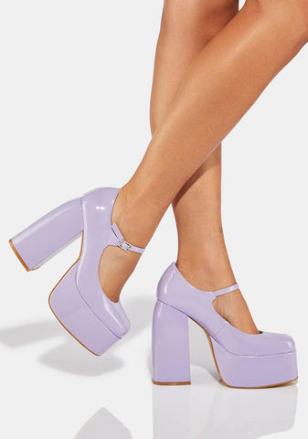 Lavender Sweet Attitude Platform Heels