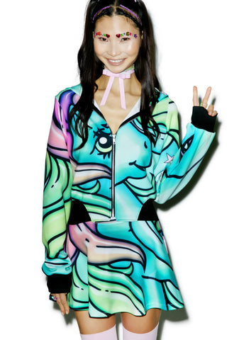 Starflower Hooded Bomber Hoodie