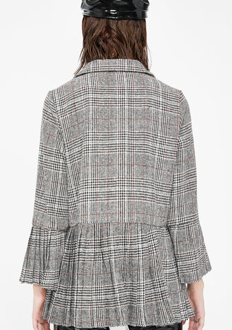 Higher Reading Plaid Blazer