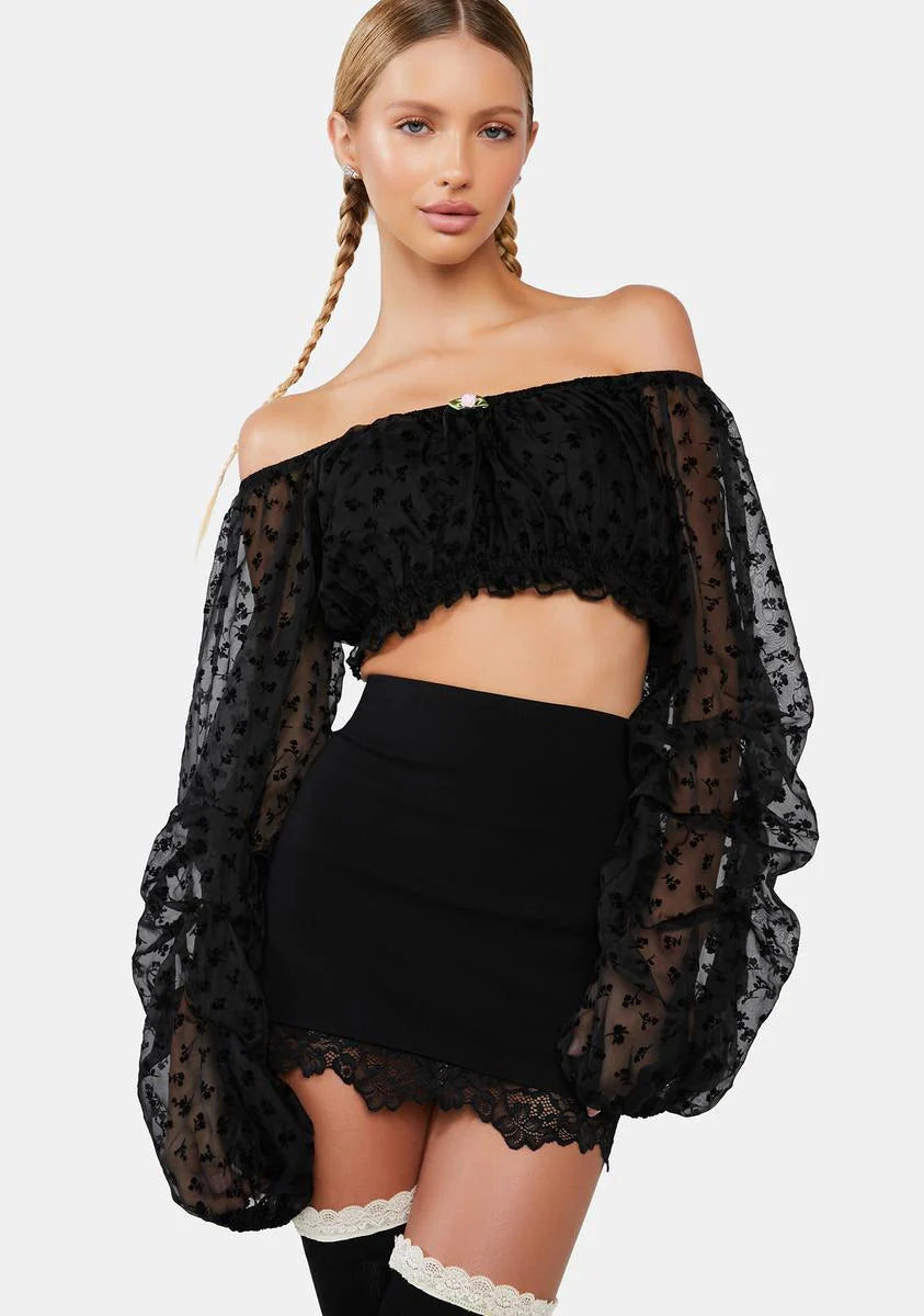 Tug My Heartstrings Puff Sleeve Top