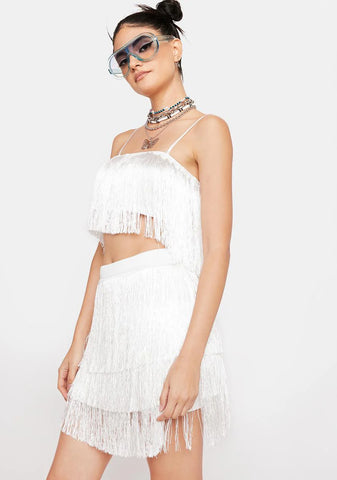 Angel Lose It All Fringe Skirt Set