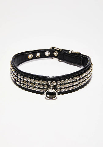 Sparkle Puss Rhinestone Choker