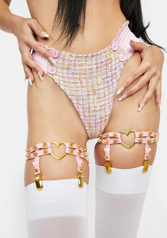 Love Me Harder Spiked Garters