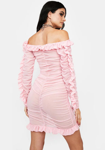Candy Serving Pleasure Mesh Midi Dress