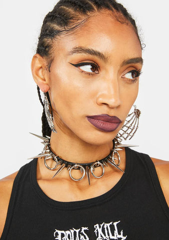 Skeleton Sass Hoop Earrings