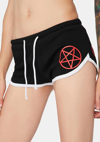 Enjoy Satan Graphic Shorts