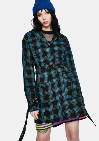 Skool Plaid Blazer Dress