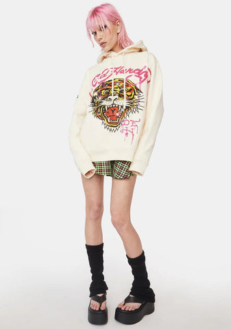 Ivory Fancy Tiger Hoodie