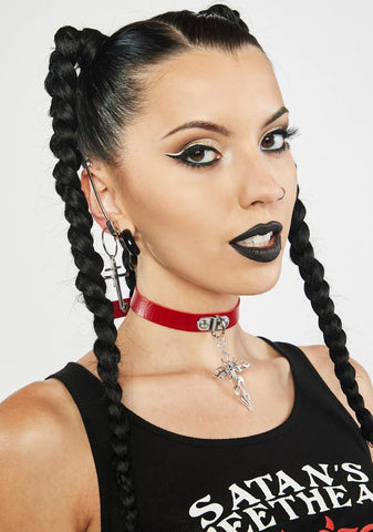 Burn Never Be Saved Cross Charm Choker