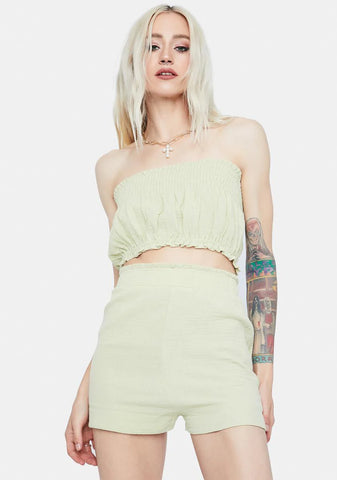 2 The Mall Smocked Gauze Short Set