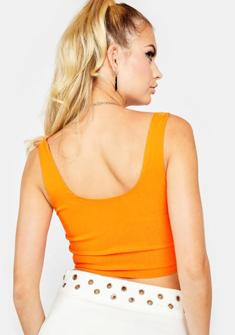 Tangerine Down For It Corset Top