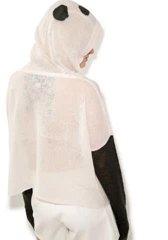 Panda Face Hooded Billy - Light Pink