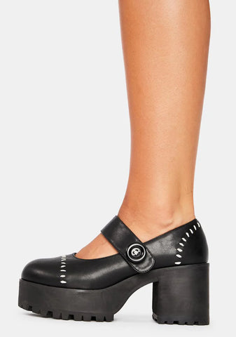 All Sewn Up Platform Mary Janes