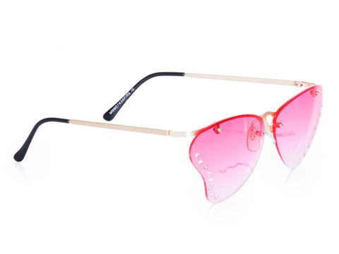 Peekabooda Pink Butterfly Vintage Deadstock Sunglasses