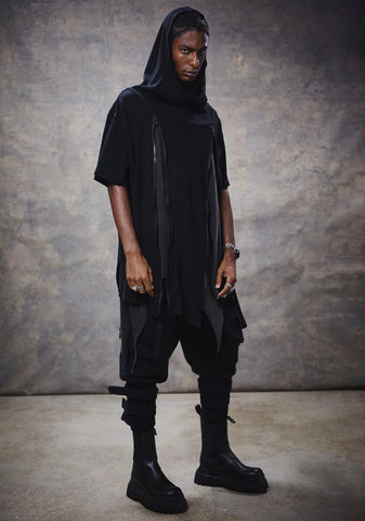 Filter Unisex Zippered Slit T-Shirt