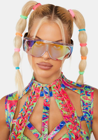 Yellow Electric Feel Iridescent Sunglasses