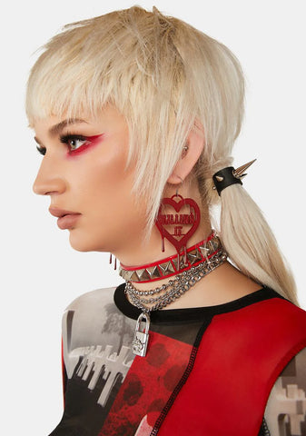 Catching On Heart Drop Earrings