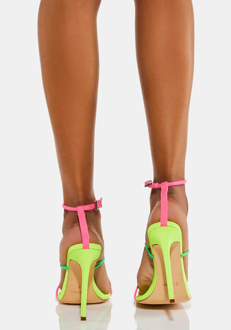 Yellow Multi Xena Heels